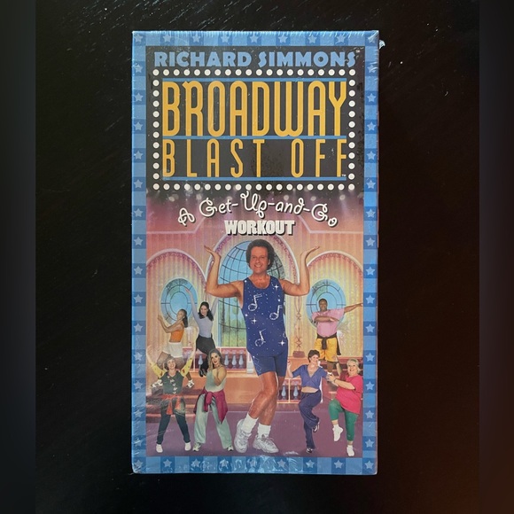 Vintage Richard Simmons Broadway Blast Off A Get-Up-And A-Go Workout VHS Sealed - Picture 1 of 6